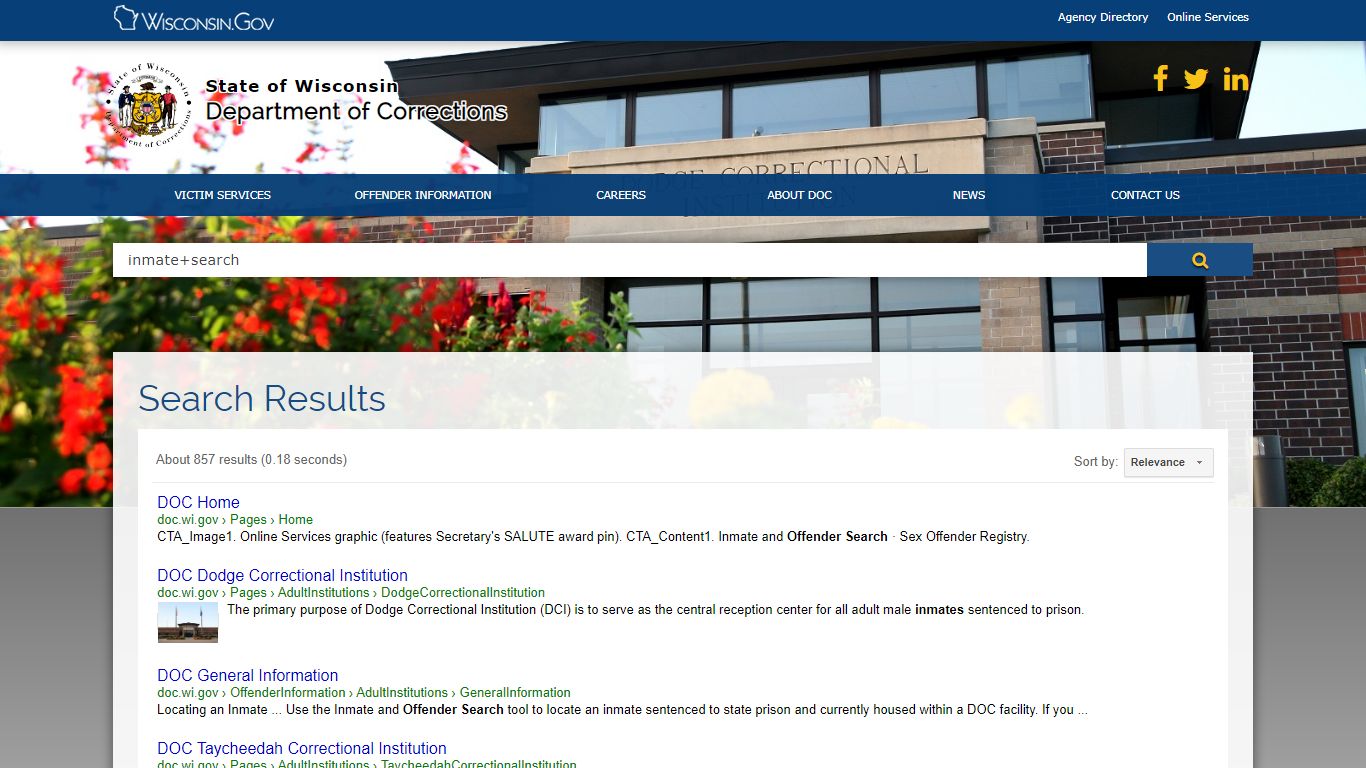 SearchResults - Wisconsin Department of Corrections